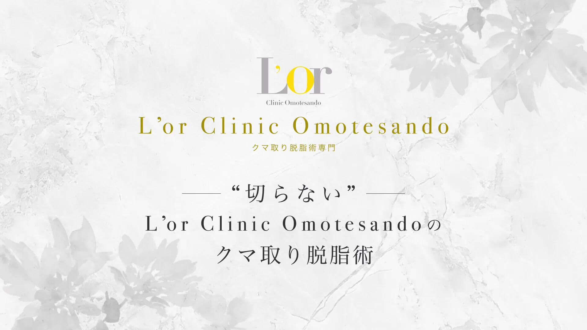 L'orのクマ取り脱脂術
